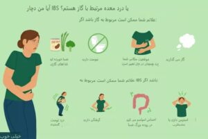 محل و علائم درد ناشی از باد شکم گرفتگی (و اینکه چگونه سندرم روده تحریک‌پذیر باعث درد می‌شود)