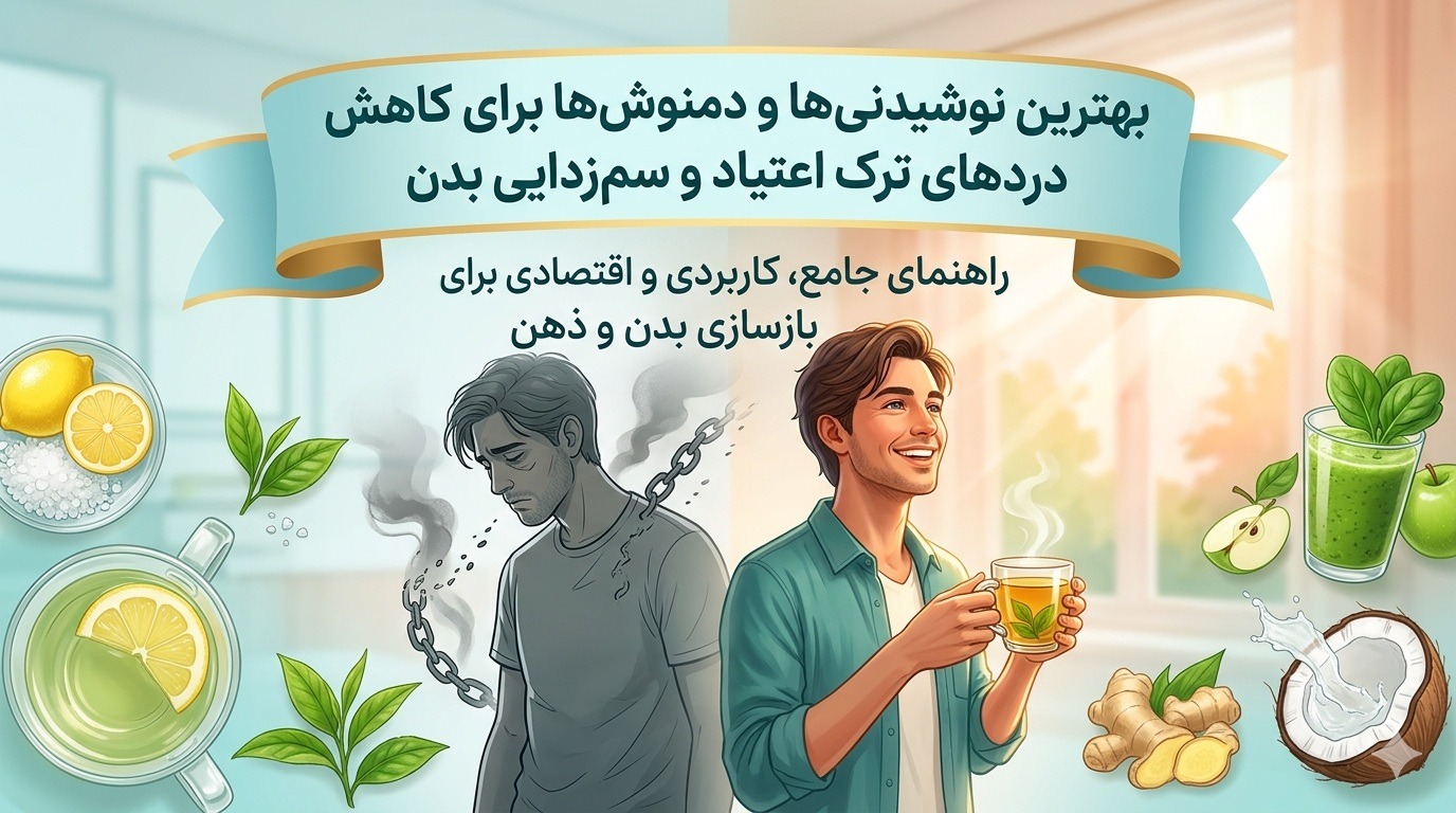 راهنمای جامع بهترین نوشیدنی برای ترک اعتیاد و سم زدایی بدن