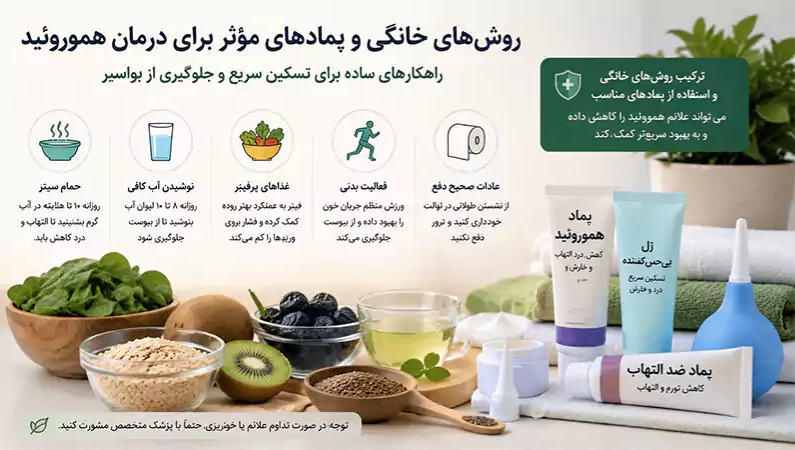 روش های واقعی درمان هموروئید در خانه