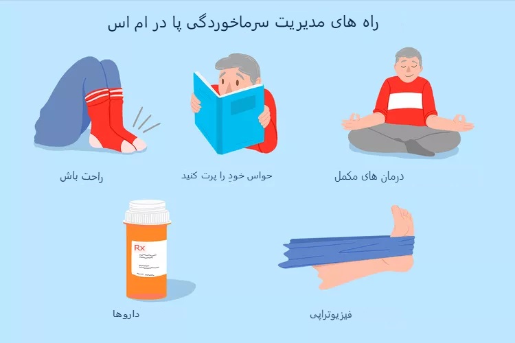 سرد شدن پاها در ام‌اس؛ علت چیست و چگونه کنترل می‌شود؟